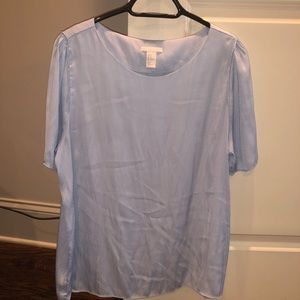 H & M light blue short sleeve top